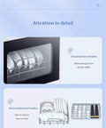 Visualisation window of the Compact Portable Mini Countertop Dishwasher With Smooth Fully Automatic Drawer Operation.