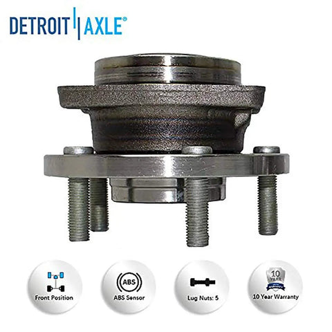 Front Wheel Bearing Hubs Assembly 2 Pack For Chrysler 200 2011 2014 Sebring 2007 2010 Dodge Avenger 2008 2014 5 Bolt Replacement Kit