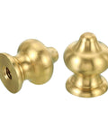 Solid Brass 1/4-27 Lamp Finial Ball Cap Knob For Table Lamps Harp Top Screw Decoration in vintage style, side view display