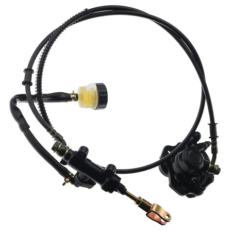 Rear Hydraulic Brake Caliper Master Cylinder Kit for Go Karts ATVs Golf Carts and Drift Trikes with disc and 55 inch line