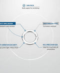 M3.5 Spring Lock Washers 304 Stainless Steel Split Ring Fasteners For Machinery And Automotive Repair, 1000 Pack diagram