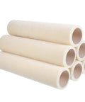6 Piece Wool Paint Roller Covers With 4mm Nap stacked in a compact arrangement for wall painting supplies.
