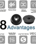 Rubber Feet Bumpers Pads With Metal Washer Insert Black D18x15xH5mm Set Of 4 showing 8 advantages
