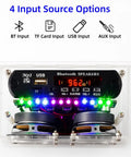 Soldering Practice Kit For Stereo Speaker Build With Bluetooth And FM Receiver Including USB Player showing 4 input options
