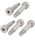 Heavy Duty 304 Stainless Steel Hex Socket Shoulder Bolt Set Of 5 With 10mm Shoulder Diameter And 25mm Shoulder Length, M8 Thread, Fully Threaded