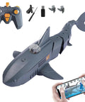 Shark Boat With HD Underwater Camera, 2.4G Remote And App Control, Dual Propeller System, waterproof, gray model and accessories