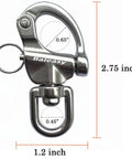 4 Pack Swivel Eye Snap Shackles Stainless 316 Marine Grade Quick Release For Sailing Rigging Spinnaker Halyard Clip