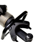 Close-up of Heavy Duty Electric Rebar Cutter And Steel Bar Bending Machine With Brushless Motor showing cutting action mechanism.