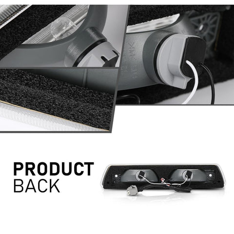 G-PLUS LED third brake light for Ford F-150 SVT Raptor 2010–2014 and Lincoln Mark LT 2011–2014; gray housing with wiring harness.