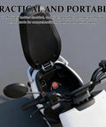 Open compartment showing Automatic Aerosol Fire Extinguisher For Vehicle Engines And Auto Spaces, installed in scooter.