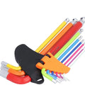 Awesome 9 Piece Colourful Hex Wrench Set With Long Arm Chrome Steel Flat Heads Plus Storage Case For All Your Biking And Home Repair Needs, colorful 9-piece hex key set with holder