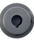 Double Groove V Belt Pulley 2AK25 3/4 Inch Bore 2.55 Inch OD For A AX 3L 4L Belts Cast Iron Motor Pulley, top view image