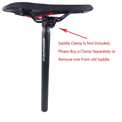 Rock Solid 6061 Aluminum Seatpost For Mountain And Road Bikes, 350mm Length, black seatpost under bicycle saddle
