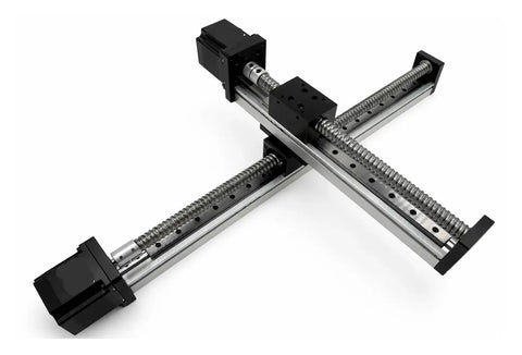 Built Different Workhorse Ball Screw Linear Slide Table Motion Stage for Industrial Automation, showing 1500mm rails and precision guides.