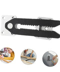 10 Pack Heavy Duty Sectional Sofa Connectors Modular Snap Hook For Couch Joint Repair Living Room Furniture showing a black and silver clamp.