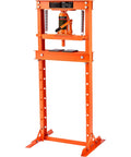 Beast 12 Ton Hydraulic Shop Press With H Frame, 4 Position Adjustable Height And Movable Plates, Ideal For Garage Or Pro Shops, Heavy Duty Auto And Metalworking Tool In Durable Orange Finish