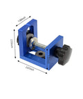 Pocket Hole Jig Kit System DIY Woodworking Aluminum Alloy Locator Tool Set with 8mm and 15mm Holes, blue anodized finish
