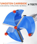 Heavy Duty Forstner Drill Bit 1-1/4 Inch 32 Mm Tungsten Carbide Tips with four teeth for precise cutting.