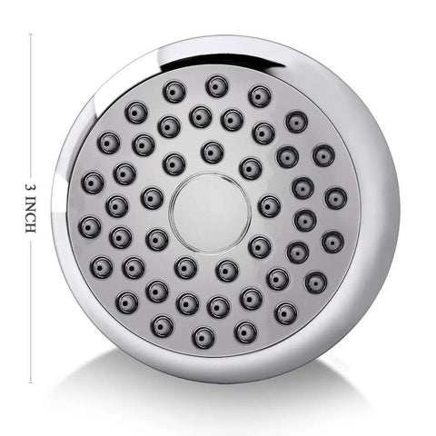 High Pressure 3 Inch Shower Head with Anti Clog Anti Leak Fixed Chrome Shower Head Adjustable Swivel Brass Ball Joint front view