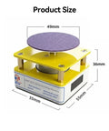 Pro Tier Mini Grinding Machine Featuring Digital Display And 10000 Rpm Speed For Polishing Tweezers Soldering Tips Jewelry And Precision Hobby Parts Portable Electric Polisher shown with dimensions.
