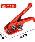 Rock Solid Heavy Duty Banding Strapping Tensioner And Cutter Tool Manual Windlass for 1/2 to 3/4 inch polyester strap, 10.4 in long
