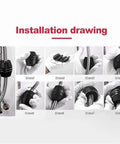 Installation steps for Heavy Duty Gravity Ball For Pull Down Faucets Universal Sprayer Hose Weight For Kitchen Sink.