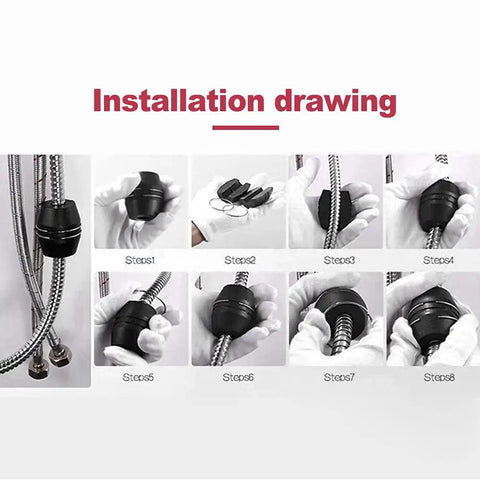 Installation steps for Heavy Duty Gravity Ball For Pull Down Faucets Universal Sprayer Hose Weight For Kitchen Sink.