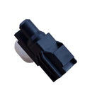 AITKEN ambient air temperature sensor in black plastic housing with white sensing dome, side view