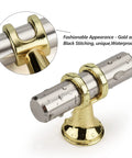 Two Tone Brushed Nickel And Gold Cabinet Knobs Set Of Ten For Kitchen Cabinets Dresser Bathroom Closets And Cupboards Made From Zinc Alloy Base And Aluminum Knobs Durable And Easy To Install.
