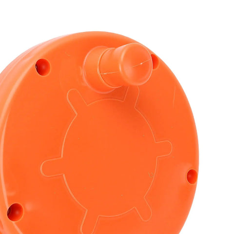 Heavy Duty Toilet Snake Auger And Pipe Clog Remover With Ergonomic Non Slip Handle, sturdy orange polymer end.