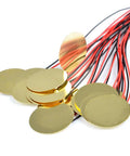 15 Pack Piezo Pickup Discs 27mm Thin 0.4mm With 13 Inch Leads For Acoustic Guitar And Drums, Pro Grade Brass And Ceramic Construction