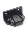 Rock Solid Adjustable Push Fittings For Panel Frames Black Makrolon Brackets, close-up view of bracket for secure wall mount.