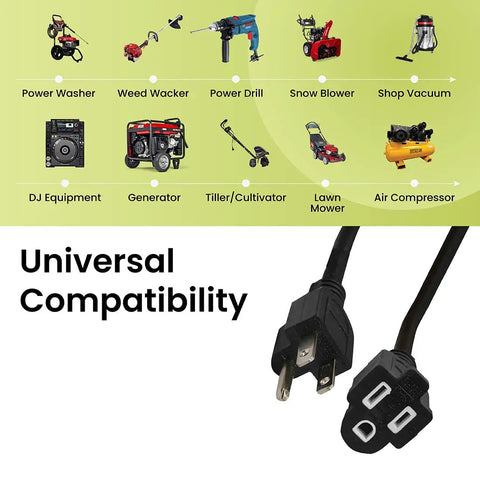 16/3 100 Foot Black Outdoor Extension Cord Heavy Duty Moisture Resistant Ideal For Tools And Equipment with plug closeup