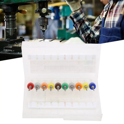 Durable Tungsten Carbide Micro Drill Bits Set For PCBs With Storage Box Precision 1.1 To 2.0mm on a workbench