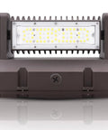 40W Rotatable LED Wall Pack Light With 5000K Daylight Output, 5500 Lumens Outdoor Area Fixture, front view, IP65 Weatherproof