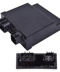 YFZ 450 CDI Box Replacement Drop In 12 Pin 2 Plug Ignition Control Module For 2004 2005 2006 2007 2008 2009 With 5TG-85540-00-00 And 5TG-85540-10-00 Direct Fit Ready To Ship, front view showing connectors