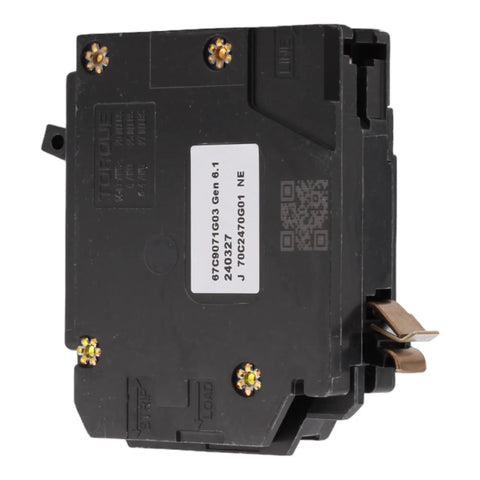 15 Amp Arc Fault Circuit Breaker AFCI Single Pole Plug On Neutral 120V AC 10kAIC UL Listed Home Electrical Safety Upgrade for Circuits and Outlets Today, rear view