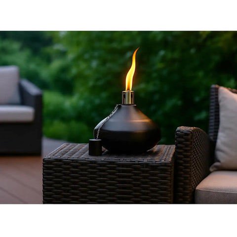 Citronella Tabletop Torch Candles For Outdoor Patio And Deck 30oz Stainless Steel Mosquito Repellent Torches In Black Finish