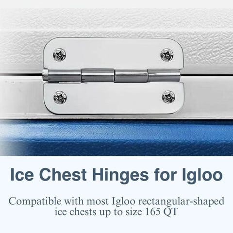 Igloo cooler hinge replacement kit, 3-pack, 316 stainless steel, for 25–165 quart coolers