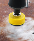 Sanding pad from 110 Piece 1 Inch Sanding Discs Set With 2 Mandrels And Hook And Loop Shank Pads 40 To 600 Grit Polishing Kit for Rotary Tool on metal