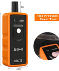 Pro TPMS Reset Tool For Fast Tire Pressure Sensor Activation And One Button Relearn, 5x2.2in handheld device with orange ABS body.