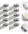 Stainless Steel Corner Braces 10 Pack Built To Last Heavy Duty Trapezoid Angle Brackets For Shelves And Cabinets Corrosion Resistant