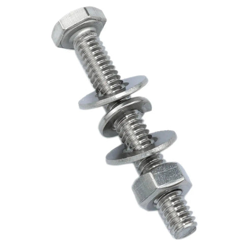 Heavy Duty U Channel Sign Post Bolts Set in 304 Stainless Steel Weatherproof Traffic Sign Mounting Hardware with Nuts Durable