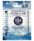 FreshFlow Refrigerator Air Filter Carbon Odor Busting Replacement For Maytag KitchenAid JennAir packaging with text in French