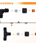 4 Nozzle Poly Boom Wand With Three Eighth Inch Brass Fitting Convertible To Two Nozzles Lightweight Garden and Farm Spray Wand Handy For Easy Hose Connection accessories including connectors and fittings