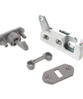 Push Button RV Cabinet Latch For Trailers And Motorhomes Galvanized Steel With Flush Mount Design One Handed Operation Easy Press To Close Mechanism