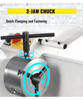 3-jaw chuck on Heavy Duty 8 X 32 Inch Mini Metal Lathe Machine 850W for quick clamping, ideal for DIY hobbyists.