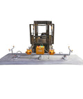 Heavy Duty Fork Mounted Vacuum Lifter With 330 Lb Capacity handles slab stone and glass, showcasing three pad suction system.