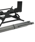 Super Heavy Duty Black Aluminum 3D Printer Frame Kit With 6mm Threaded Smooth Rods, showcasing aluminum frame and smooth rods.