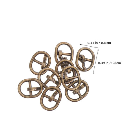 Mini Alloy Belt Buckles Set 150Pcs Tiny 5.5mm Doll Belt Fasteners Silver Black Bronze For Doll Clothes Shoes And Sewing Accessories